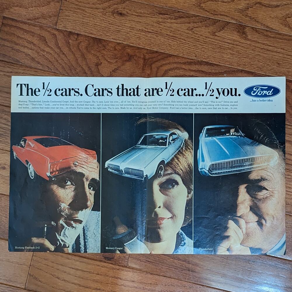Vintage Print Ad 1967 Ford Cars